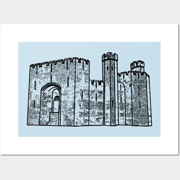 Caernarfon Castle Vector Wall Art by tribbledesign